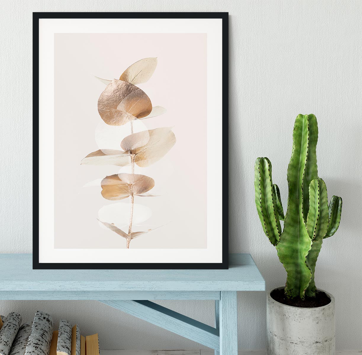 Eucalyptus Creative Gold 04 Framed Print - Canvas Art Rocks - 1