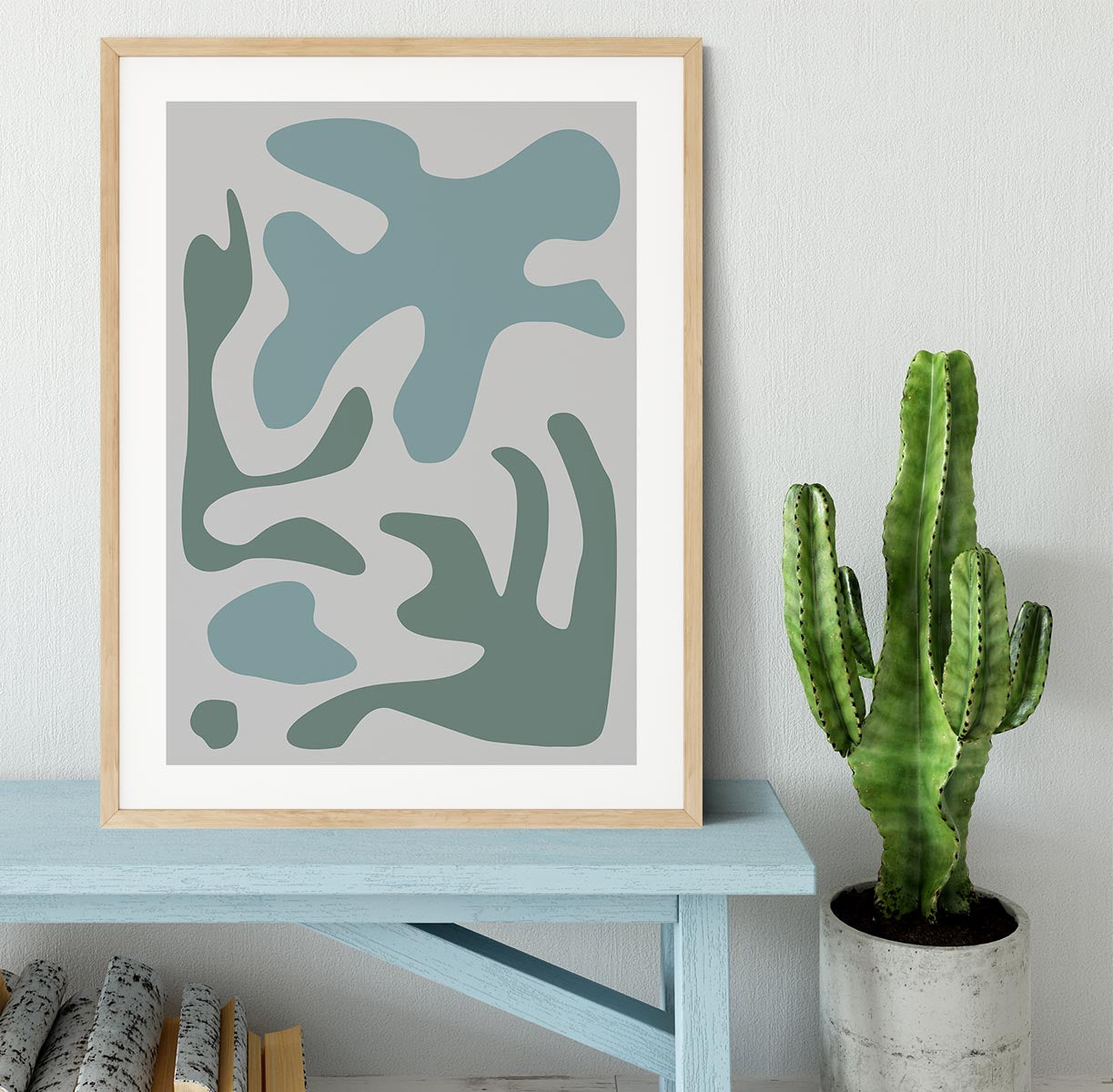 Seaweed Teal No 2 Framed Print - 1x - 3