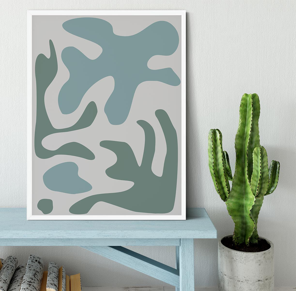 Seaweed Teal No 2 Framed Print - 1x -6