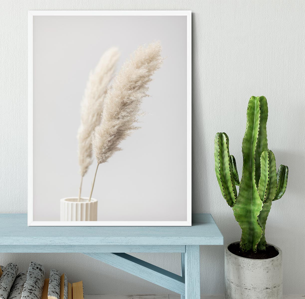 Pampas Grass Grey 11 Framed Print - Canvas Art Rocks -6