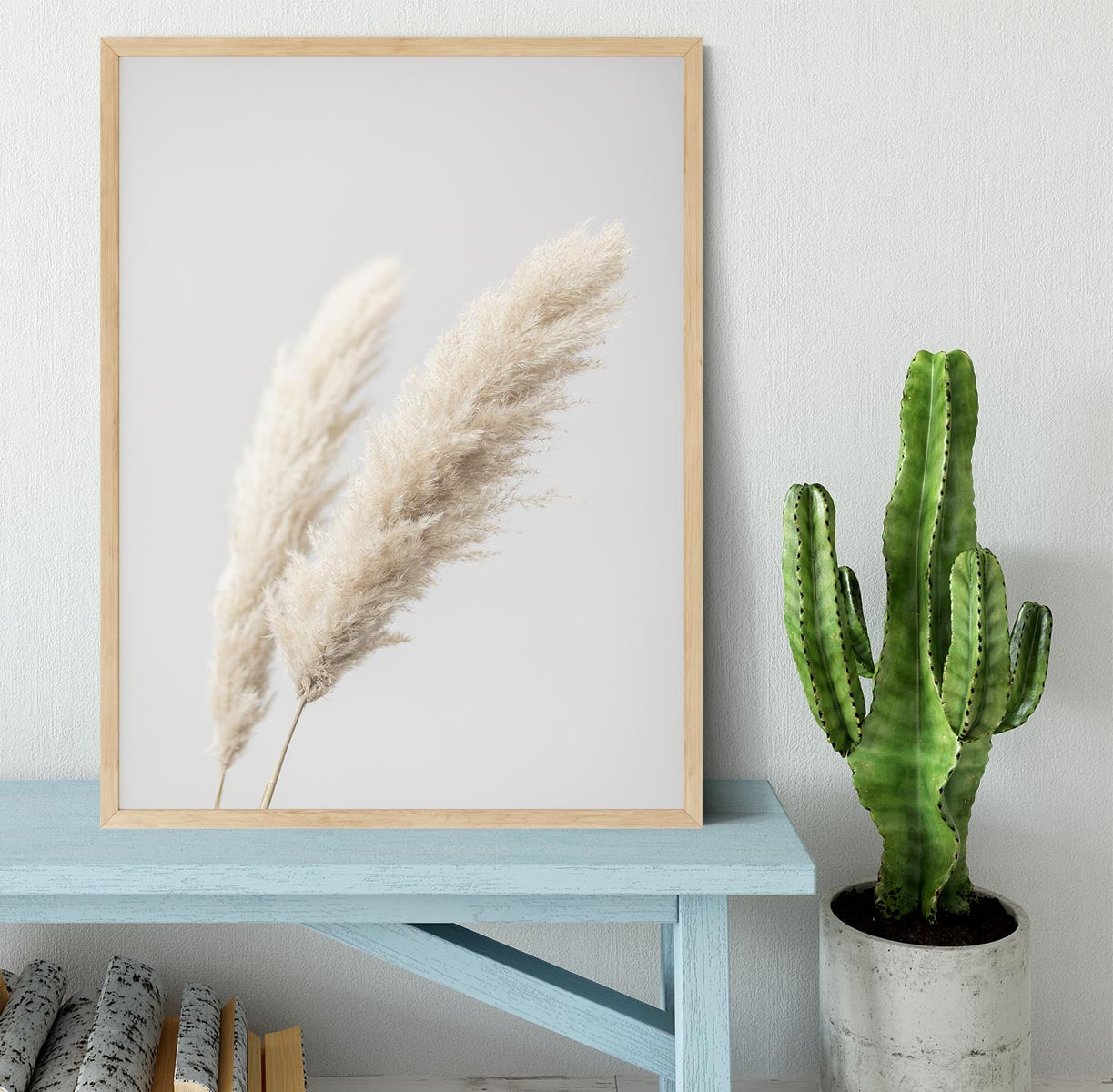 Pampas Grass Grey 13 Framed Print - Canvas Art Rocks - 4