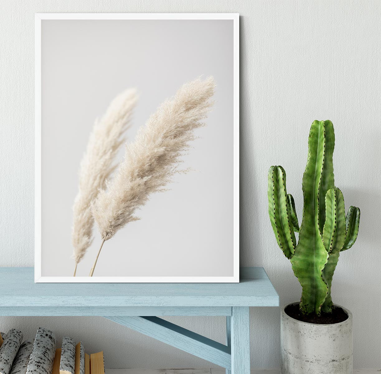 Pampas Grass Grey 13 Framed Print - Canvas Art Rocks -6