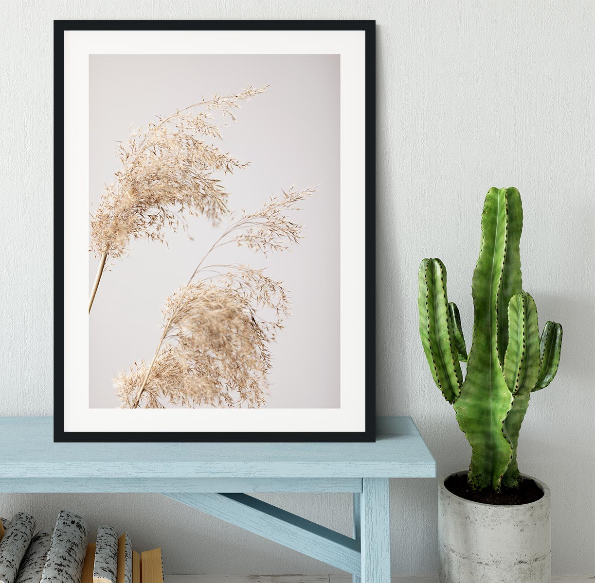 Reed Grass Grey 06 Framed Print - Canvas Art Rocks - 1