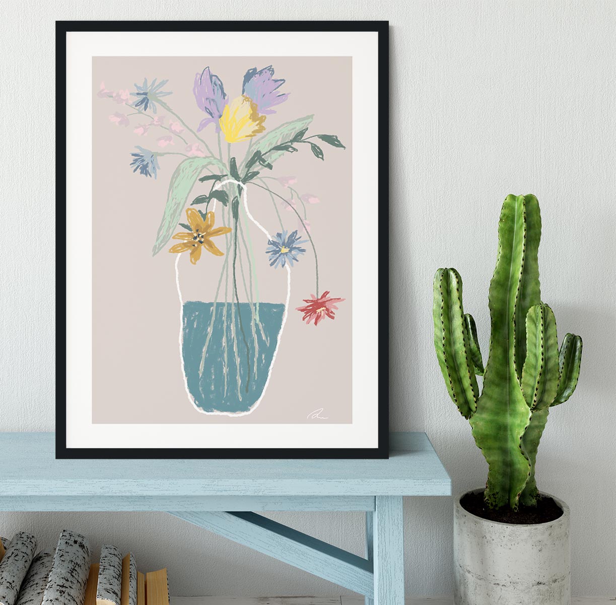 Flower Bouquet Framed Print - Canvas Art Rocks - 1