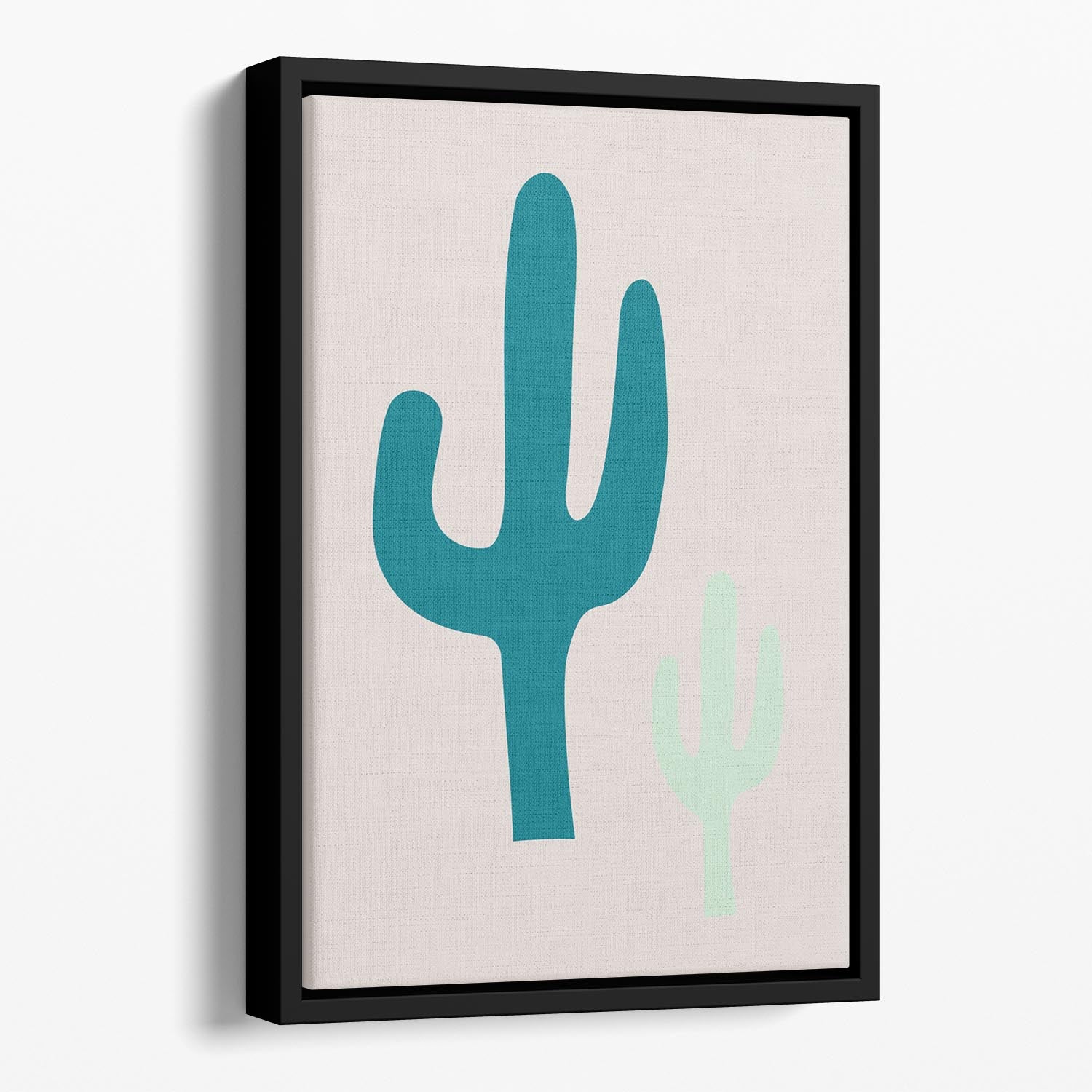 Cactus Beige Floating Framed Canvas - 1x - 1