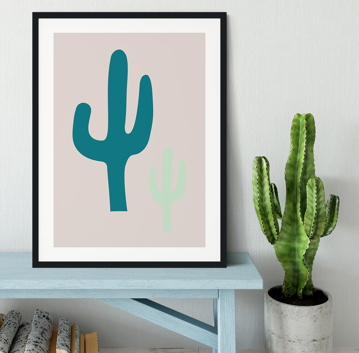 Cactus Beige Framed Print - 1x - 1