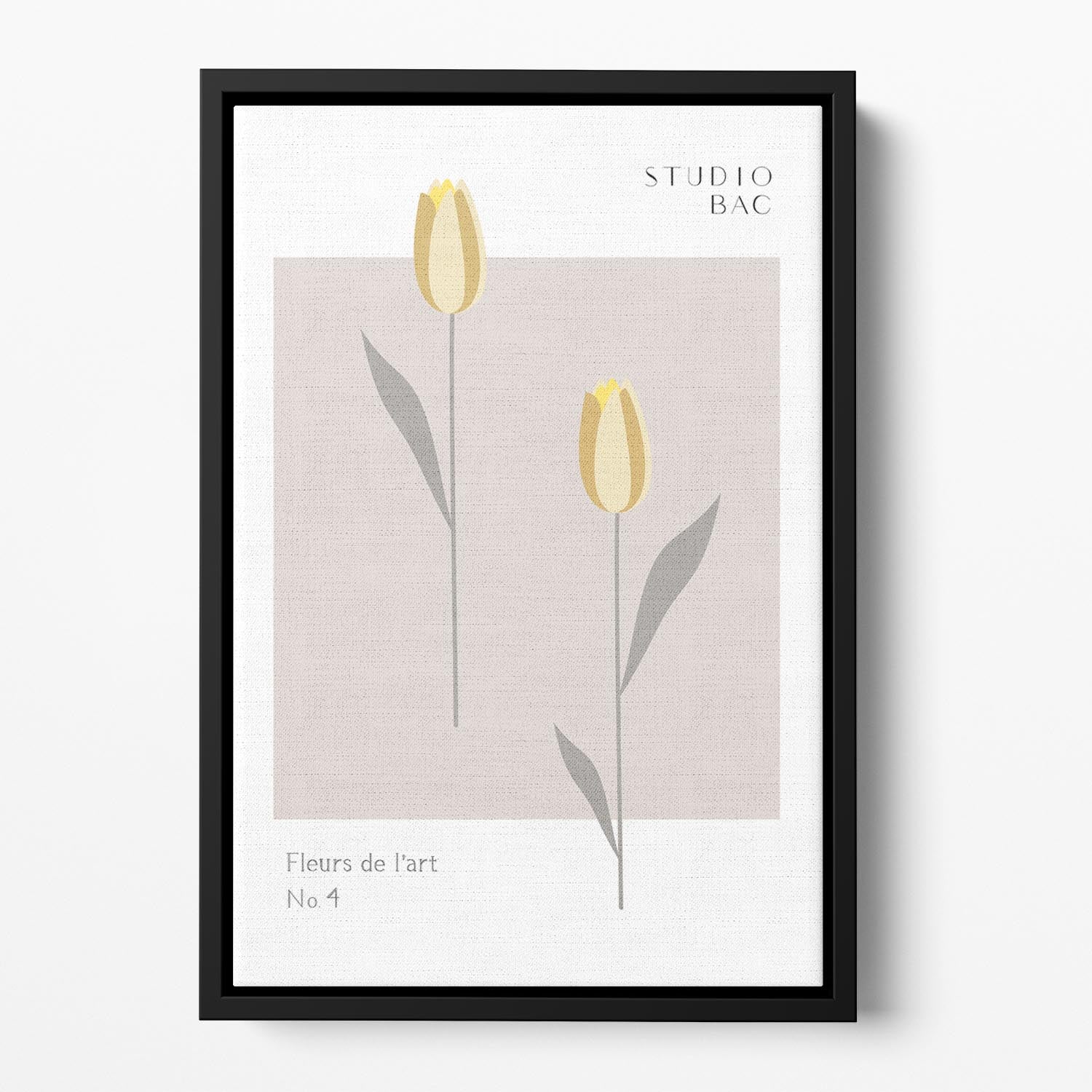 Tulips Studio Bac Floating Framed Canvas - Canvas Art Rocks - 2