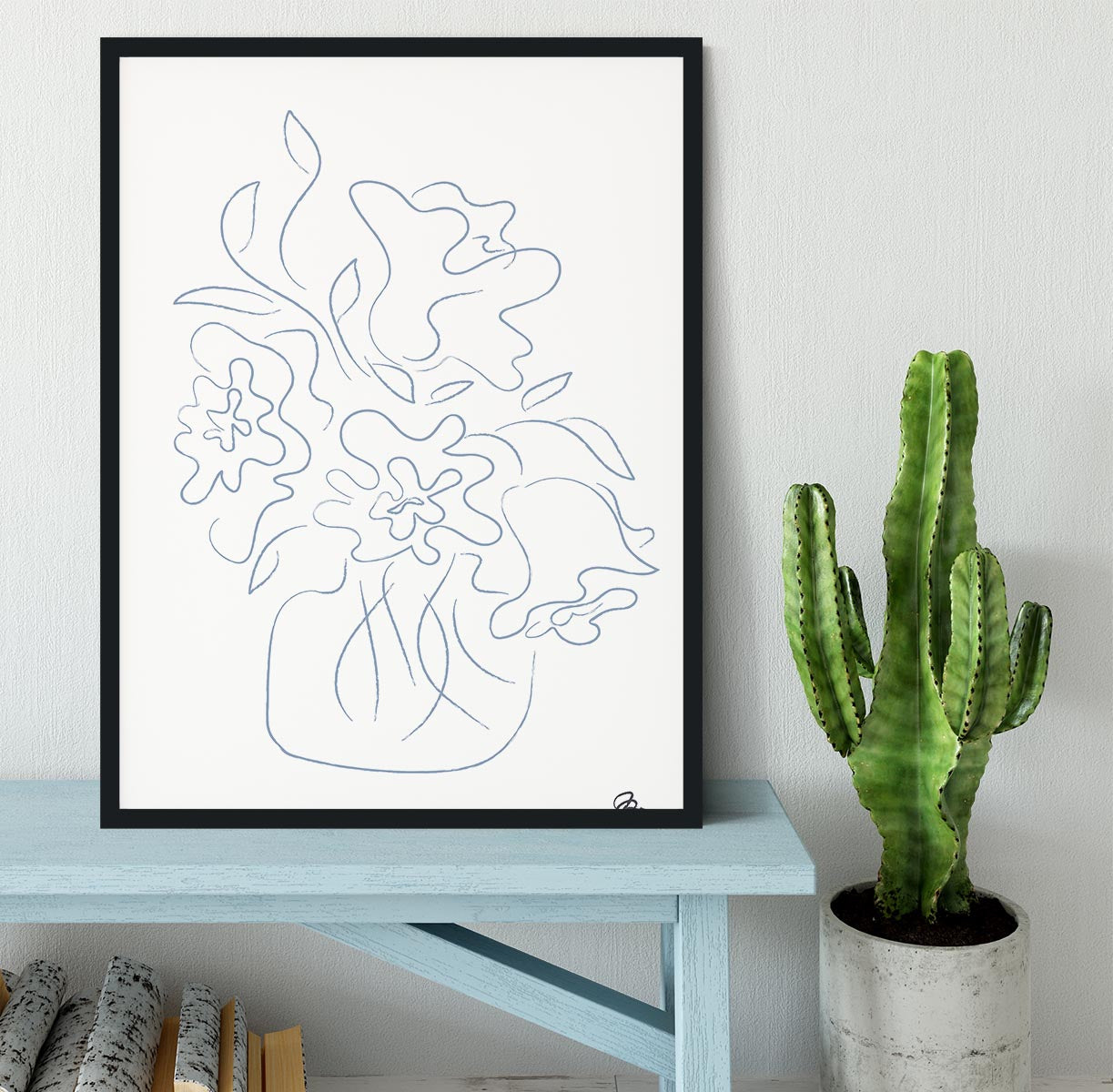 Flower Bouquet Sketch Framed Print - Canvas Art Rocks - 2