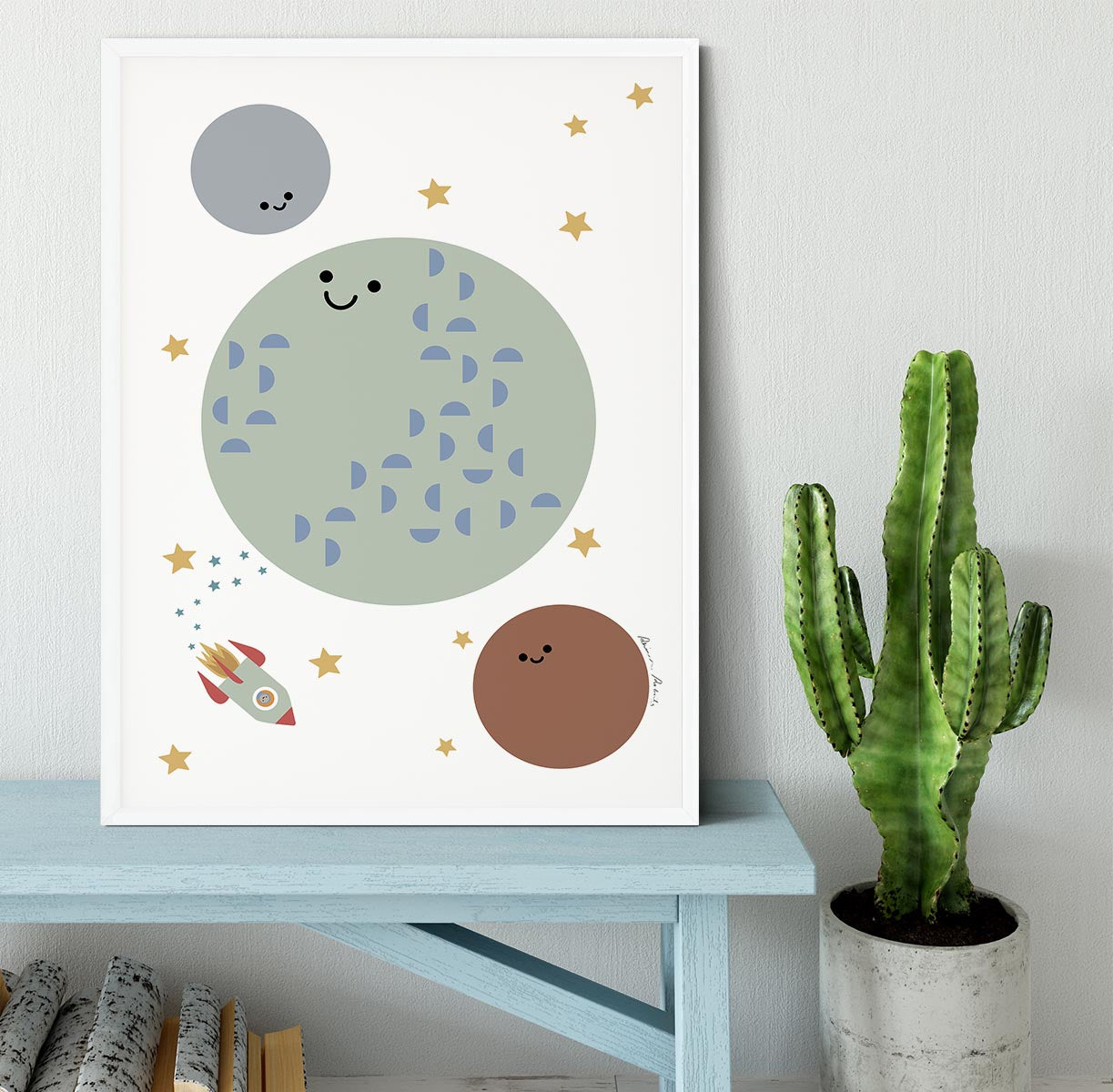 Solar Earth Moon Framed Print - 1x -6