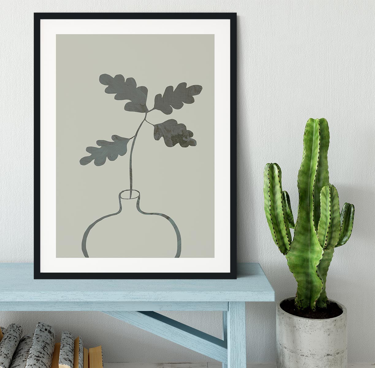 Green Oak Plant Framed Print - 1x - 1