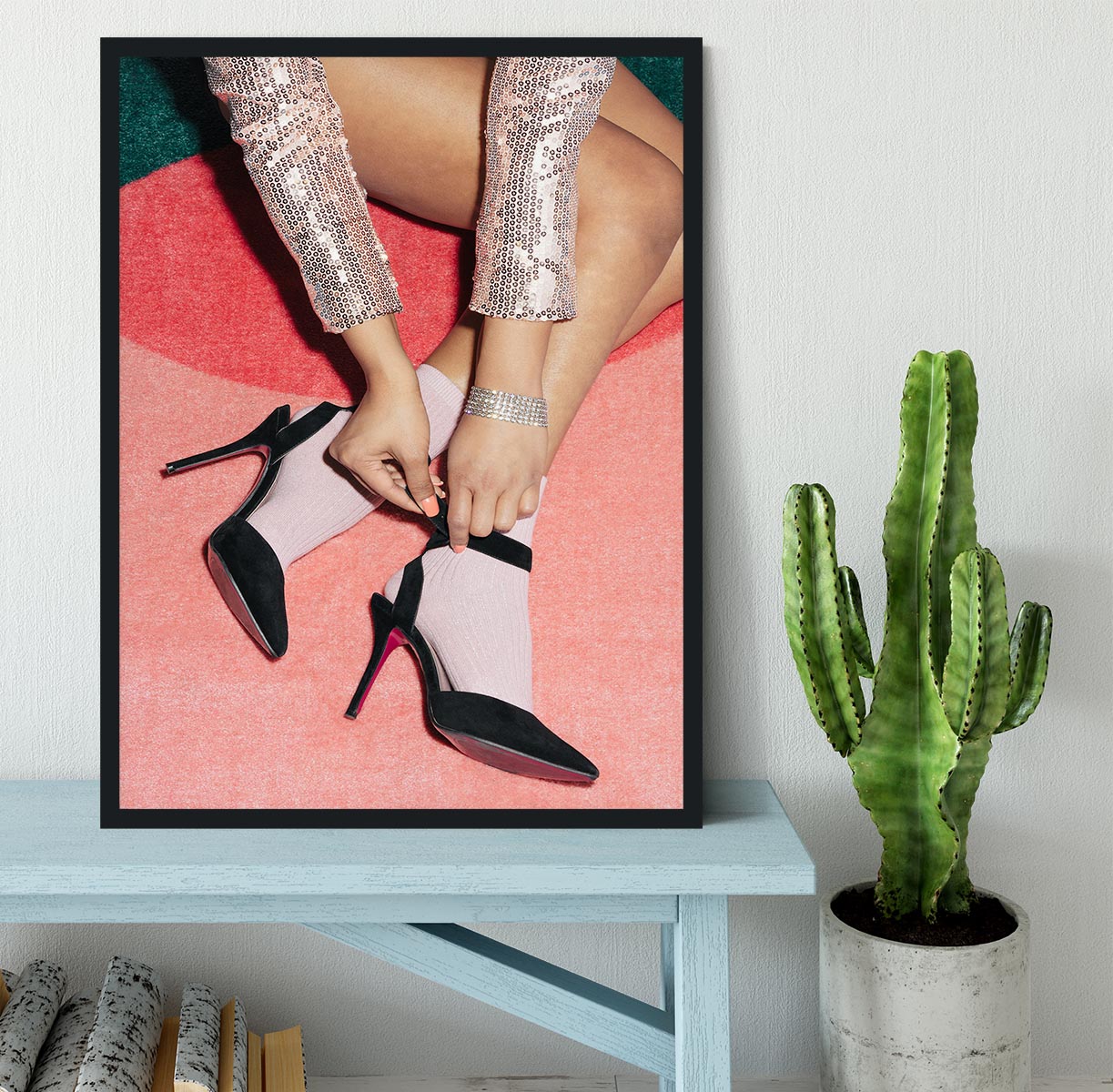 Getting Ready Pink Framed Print - Canvas Art Rocks - 2