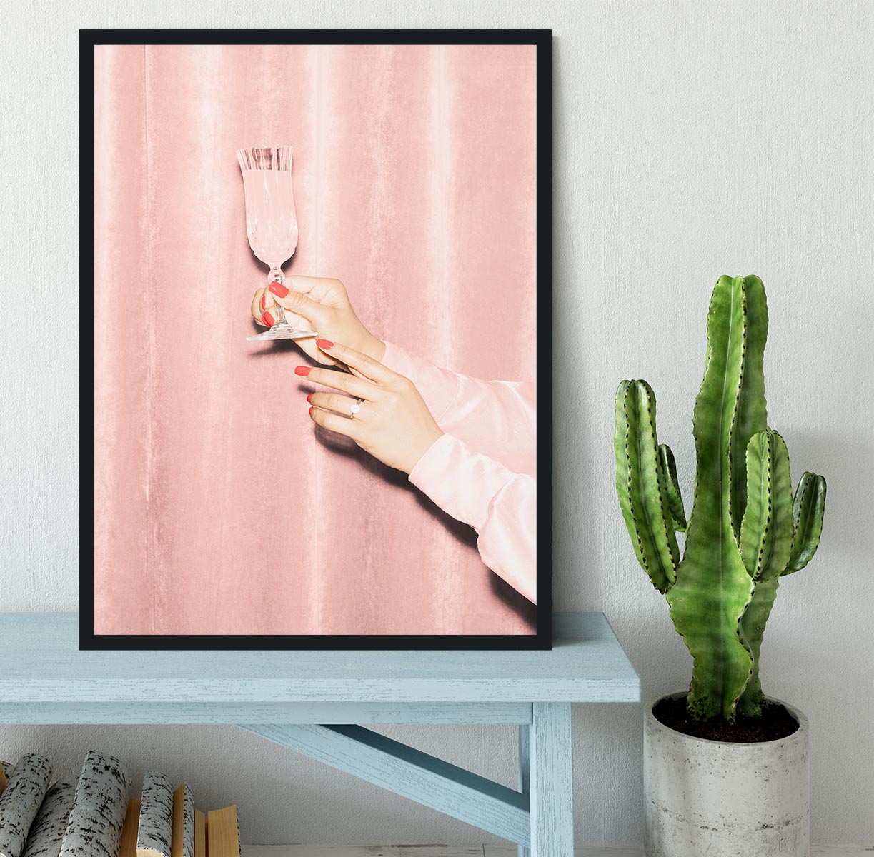 Here's To Pink 03 Framed Print - Canvas Art Rocks - 2