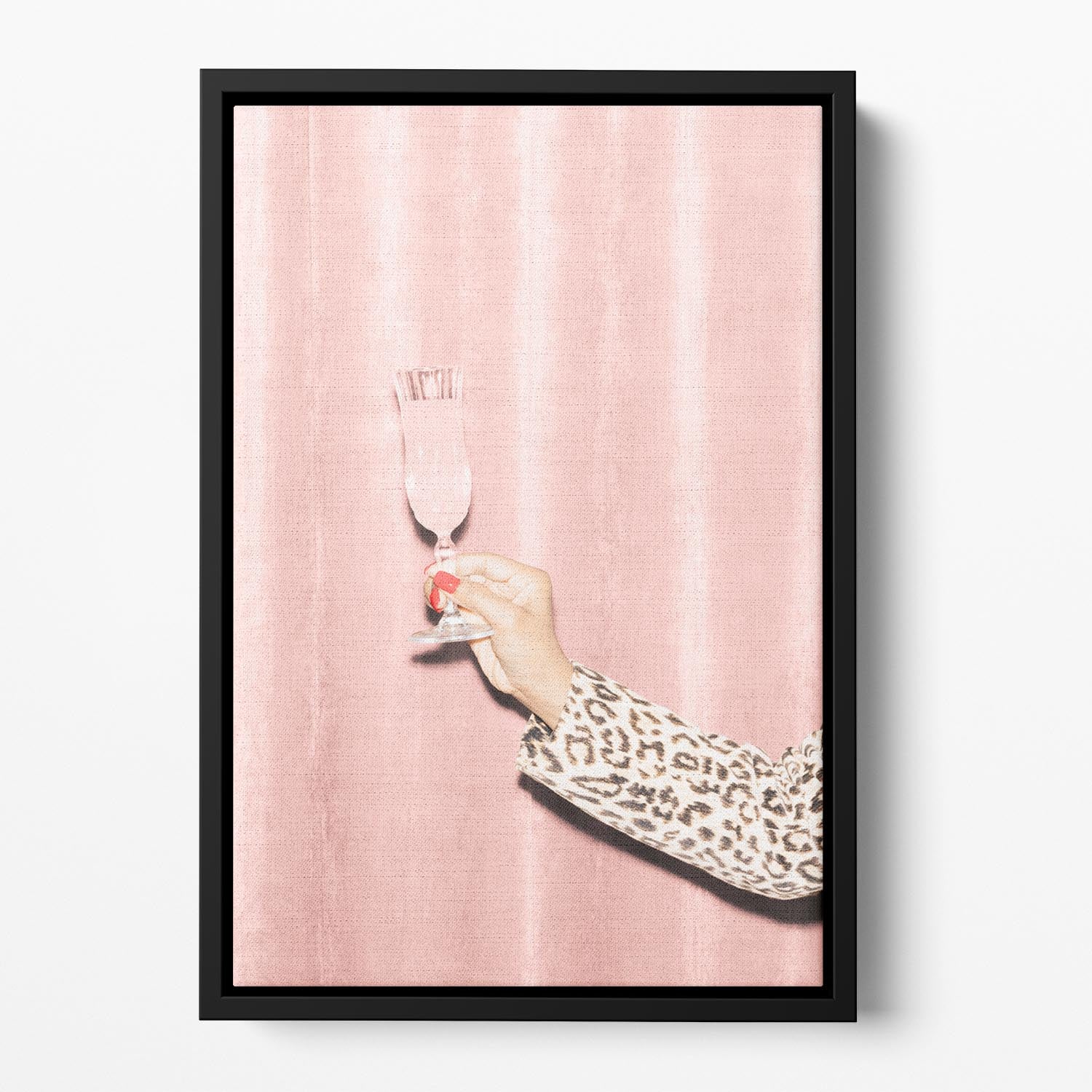 Here's To Pink 04 Floating Framed Canvas - Canvas Art Rocks - 2