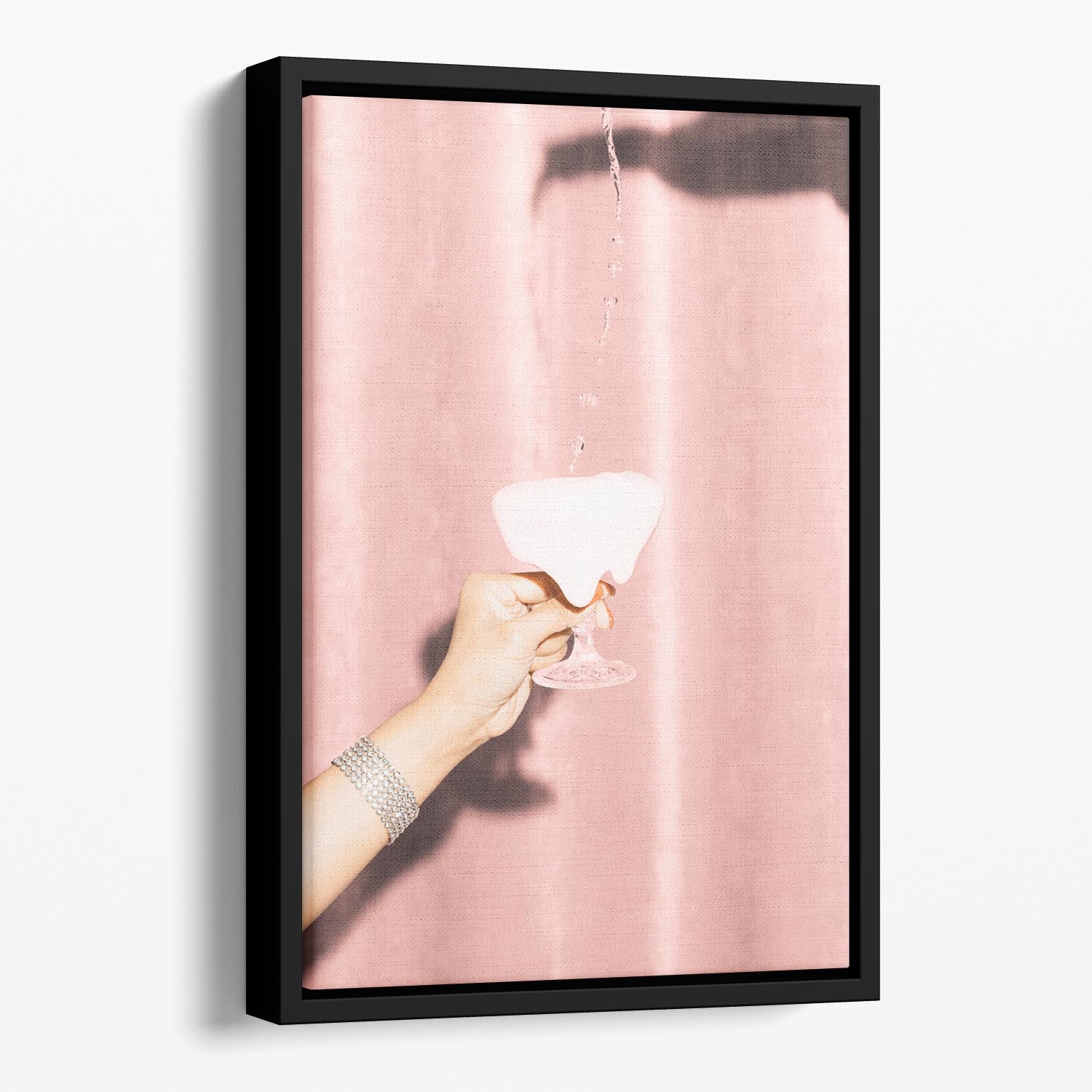 Here's To Pink 04 Floating Framed Canvas - Canvas Art Rocks - 1