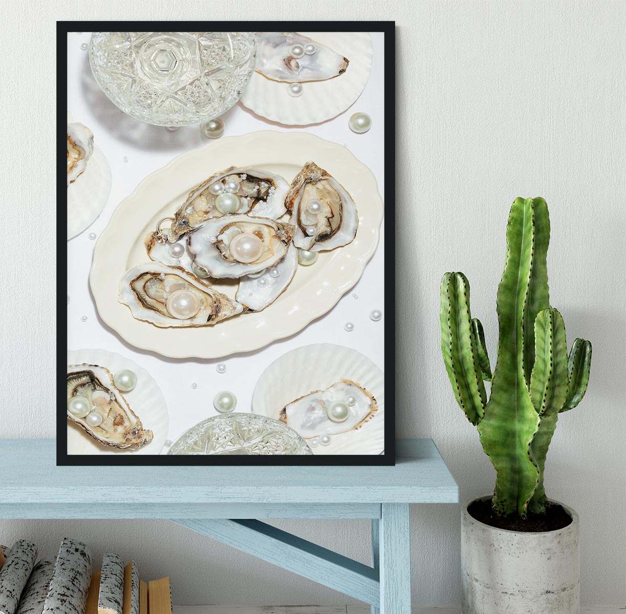 Oysters a Pearls No 03 Framed Print - Canvas Art Rocks - 2