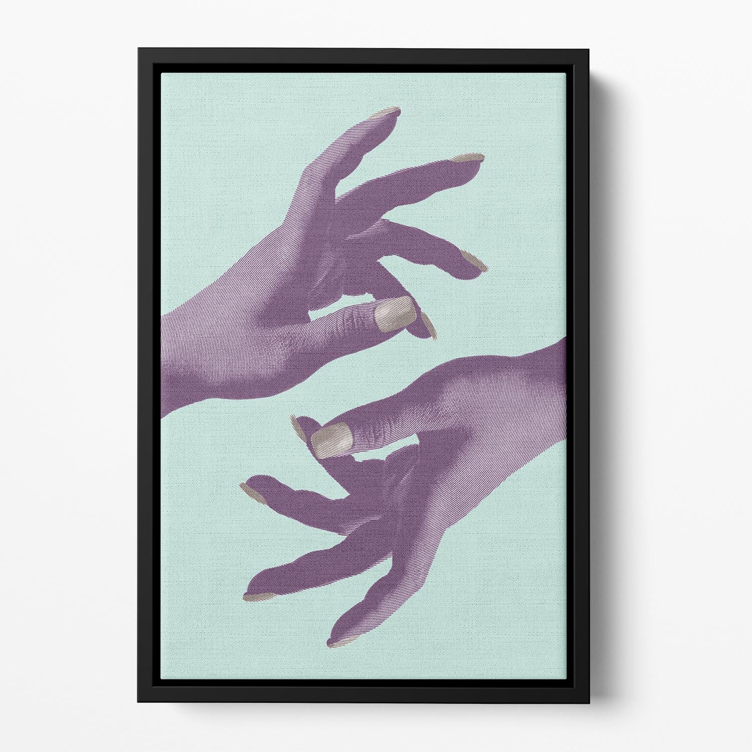 Reaching No 02 Floating Framed Canvas - Canvas Art Rocks - 2