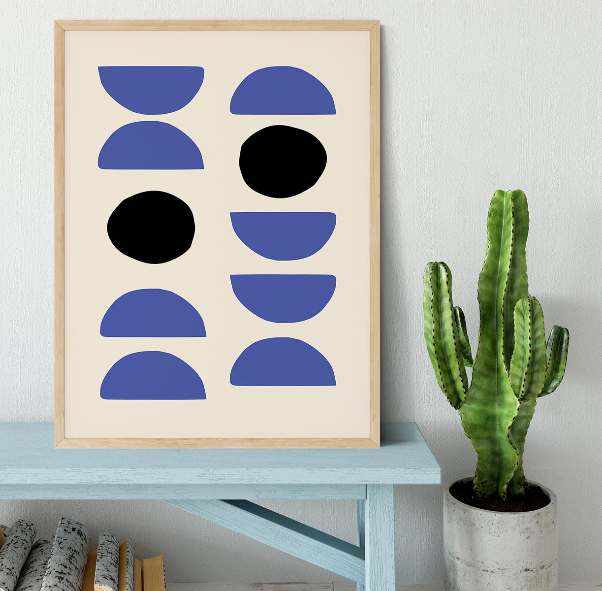 Blue Shapes Framed Print - 1x - 4