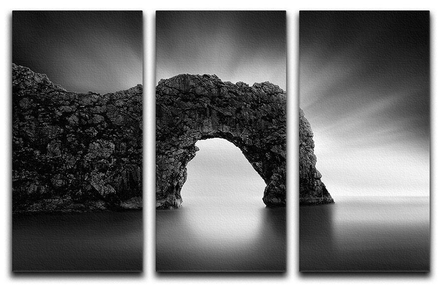 Durdle Door Cliff 3 Split Panel Canvas Print - Canvas Art Rocks - 1