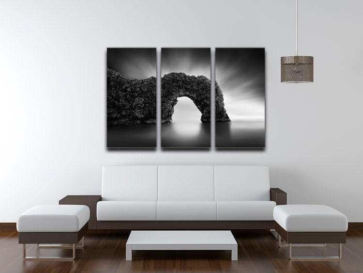 Durdle Door Cliff 3 Split Panel Canvas Print - Canvas Art Rocks - 3