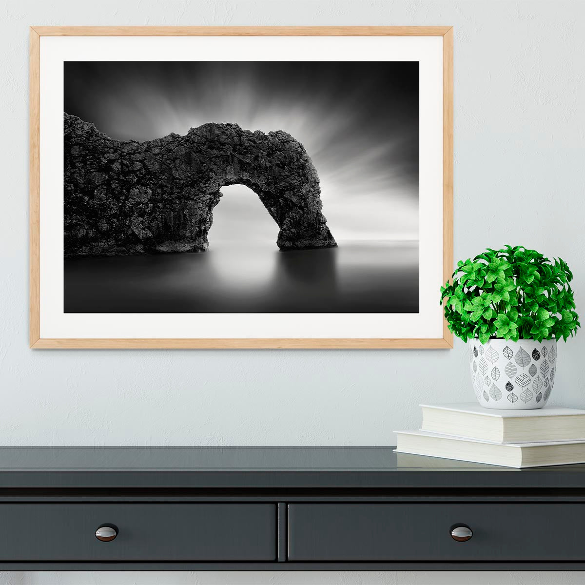 Durdle Door Cliff Framed Print - Canvas Art Rocks - 3