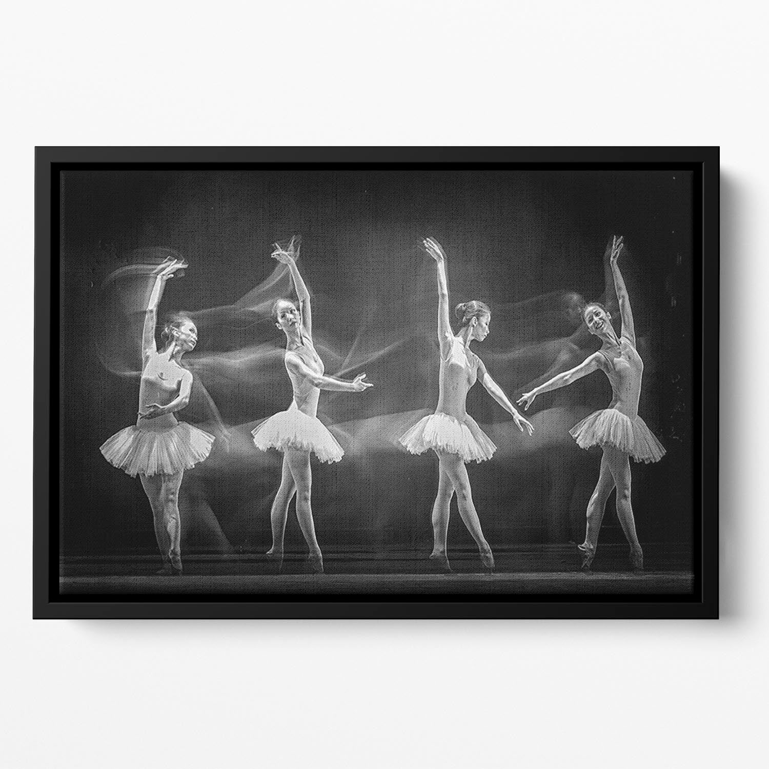 A Ballerinas Path Floating Framed Canvas - Canvas Art Rocks - 2