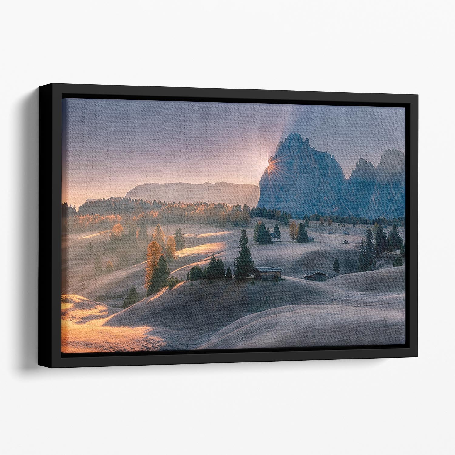 Seiser Alm in Italy Floating Framed Canvas - Canvas Art Rocks - 1