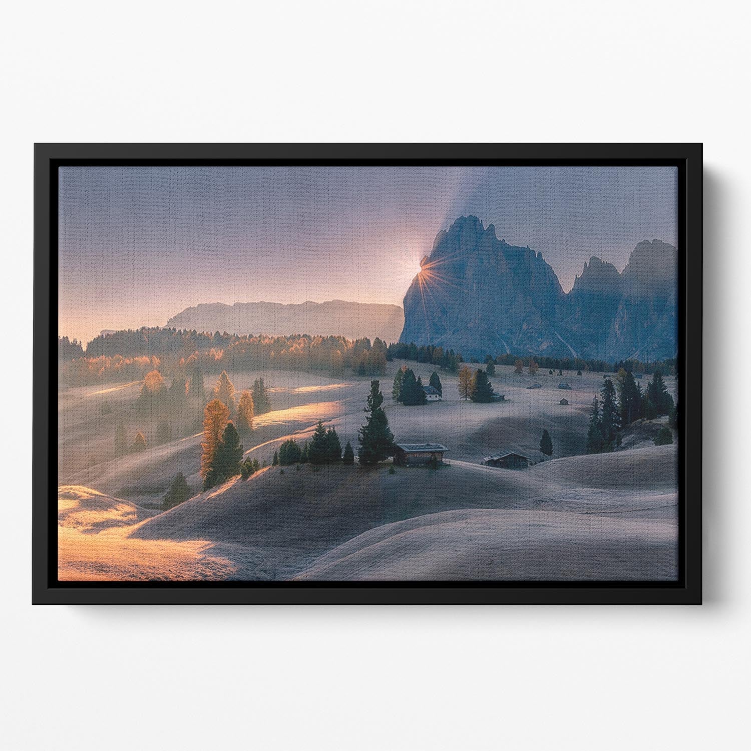 Seiser Alm in Italy Floating Framed Canvas - Canvas Art Rocks - 2