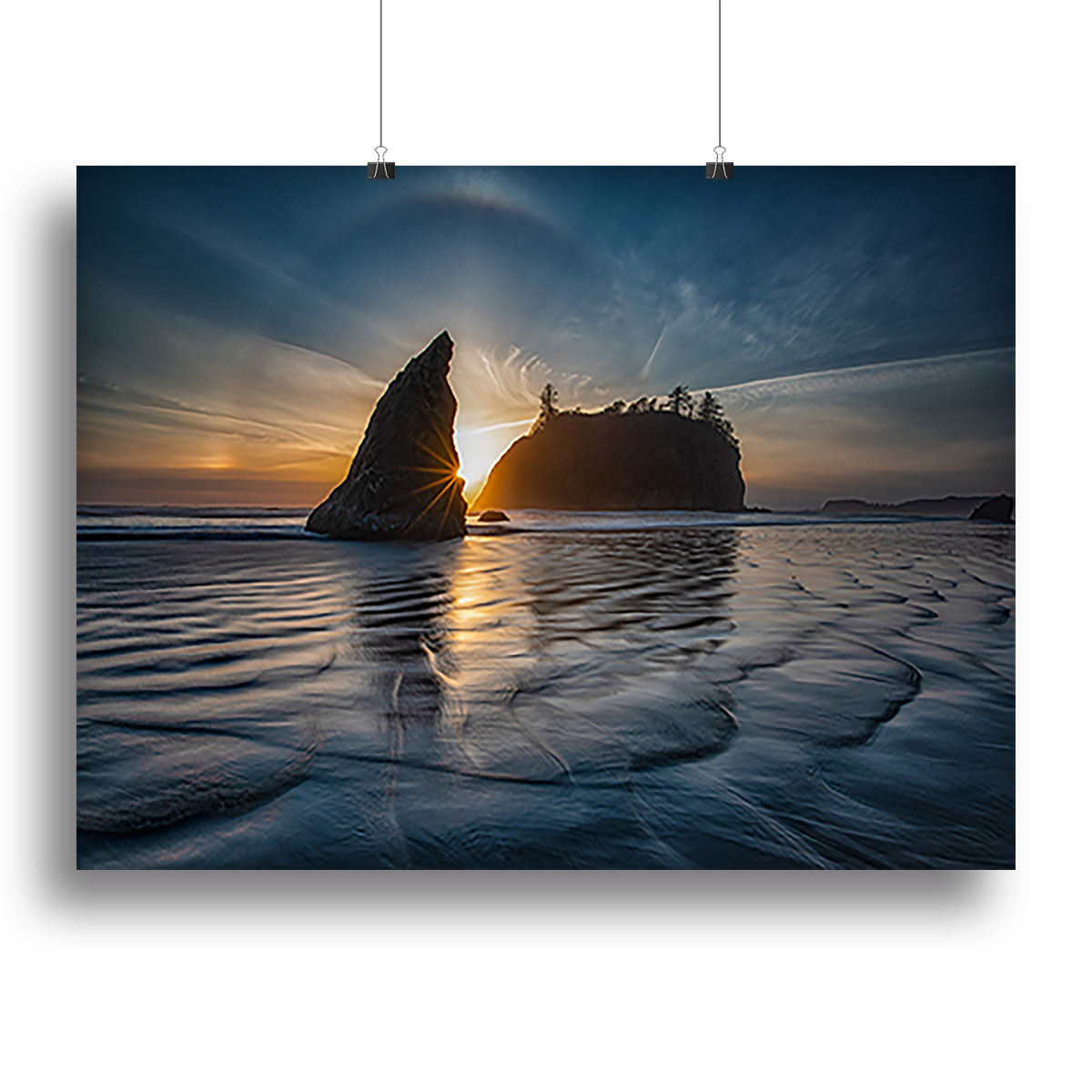 Sunset at Ruby Beach Canvas Print or Poster - Canvas Art Rocks - 2