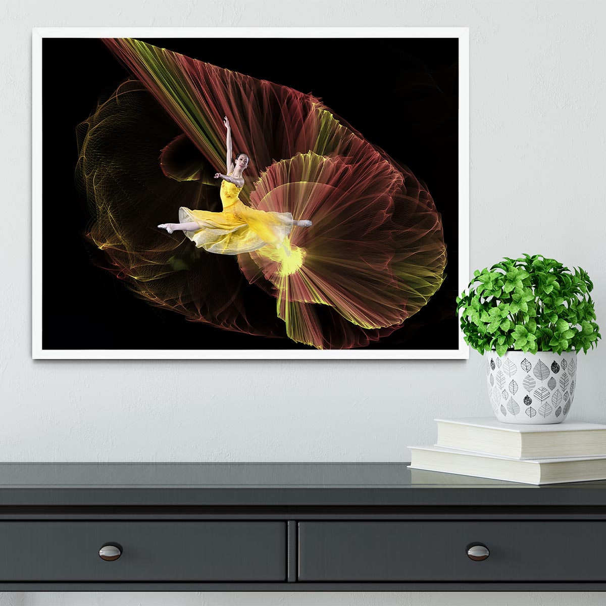 Dancer With Light Framed Print - Canvas Art Rocks -6