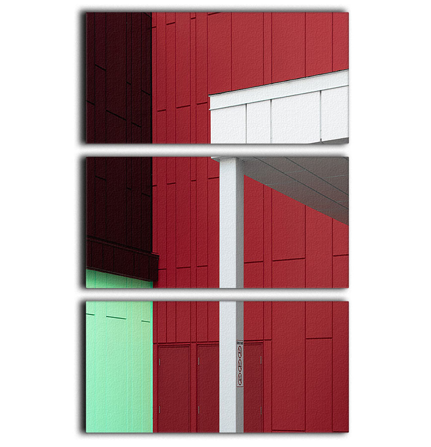 Color Architecture 3 Split Panel Canvas Print - Canvas Art Rocks - 1