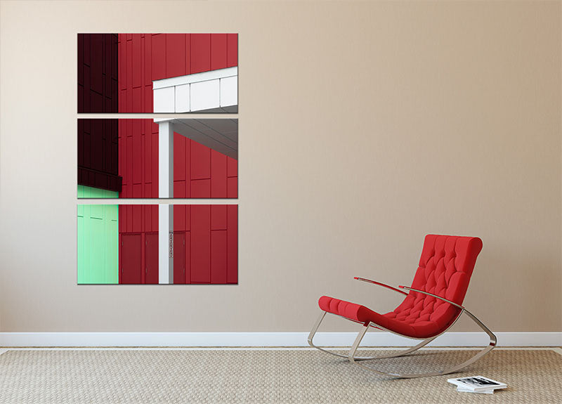 Color Architecture 3 Split Panel Canvas Print - Canvas Art Rocks - 2