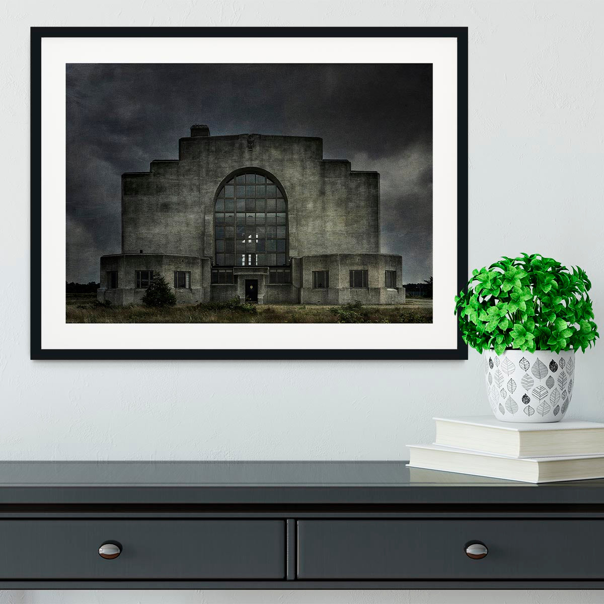 Old Building At Night Framed Print - Canvas Art Rocks - 1