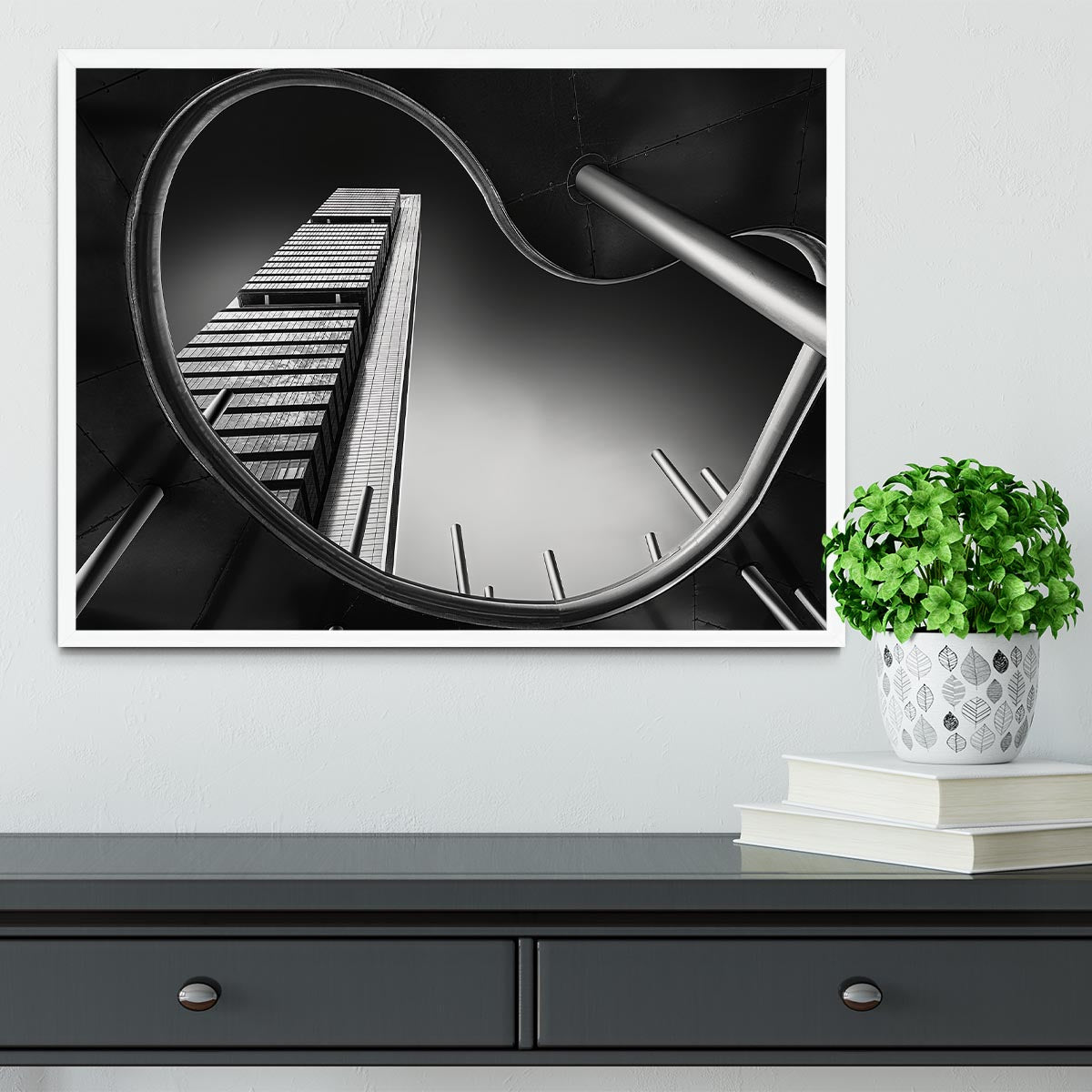 Foster Tower Framed Print - Canvas Art Rocks -6