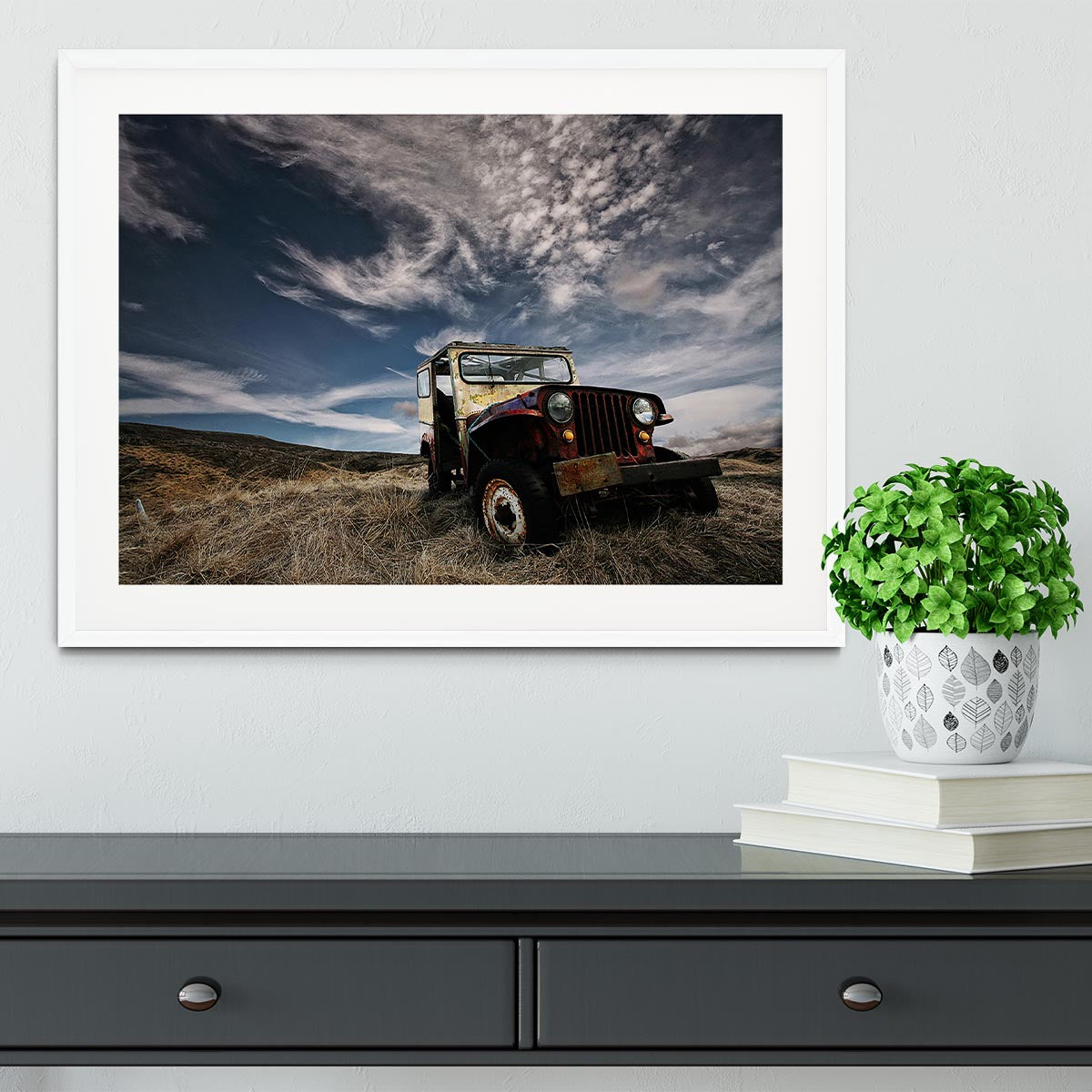 Abandoned Truck On The Countryside Framed Print - Canvas Art Rocks - 5