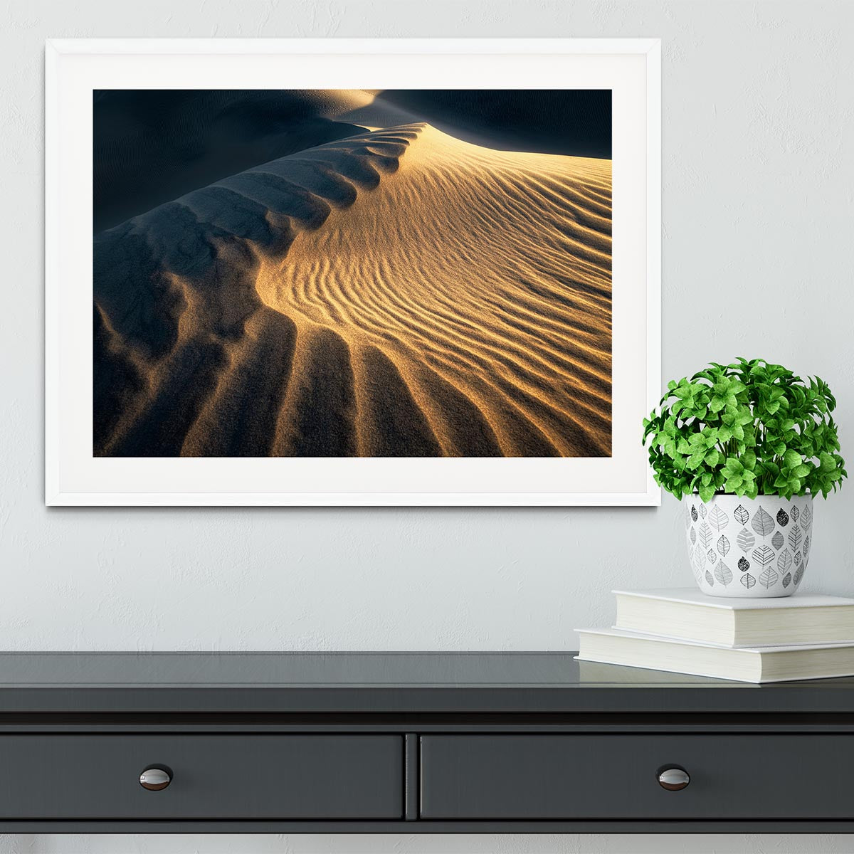 Ripples On The Desert Framed Print - Canvas Art Rocks - 5