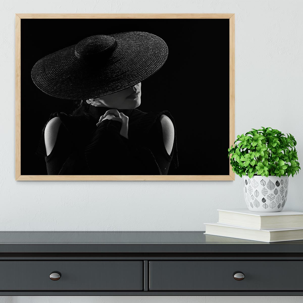 A Woman In A Hate Framed Print - Canvas Art Rocks - 4