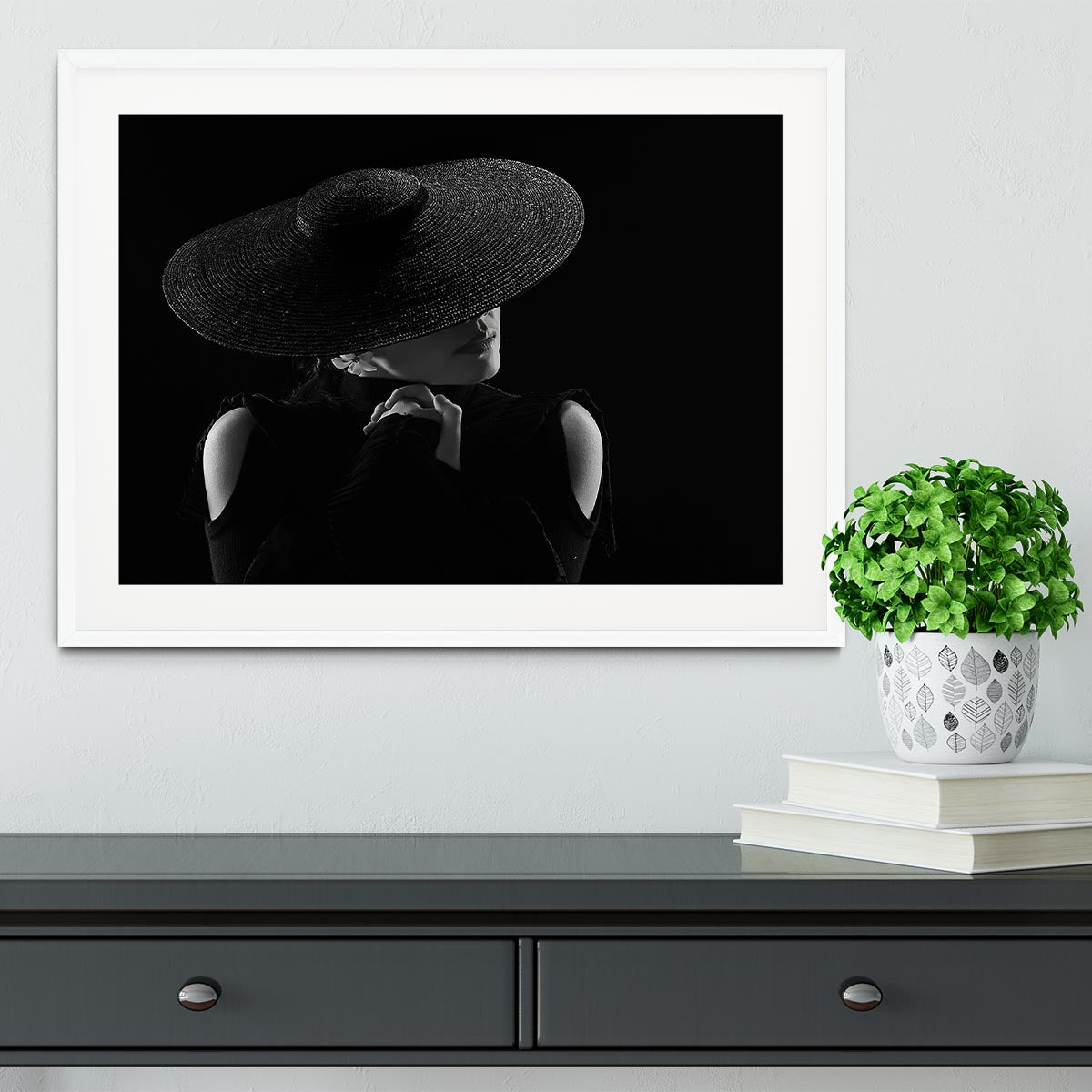 A Woman In A Hate Framed Print - Canvas Art Rocks - 5