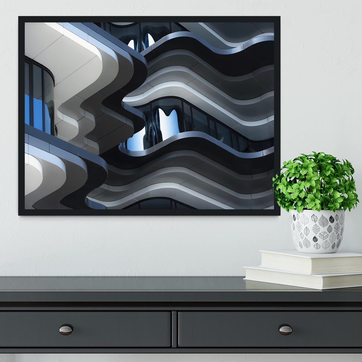 Abstract Building Framed Print - Canvas Art Rocks - 2