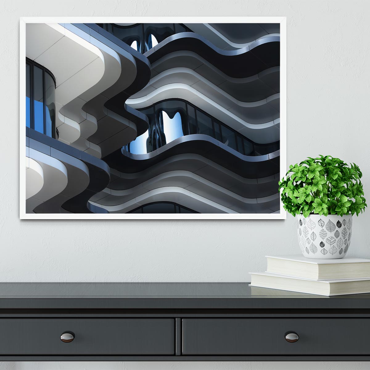 Abstract Building Framed Print - Canvas Art Rocks -6