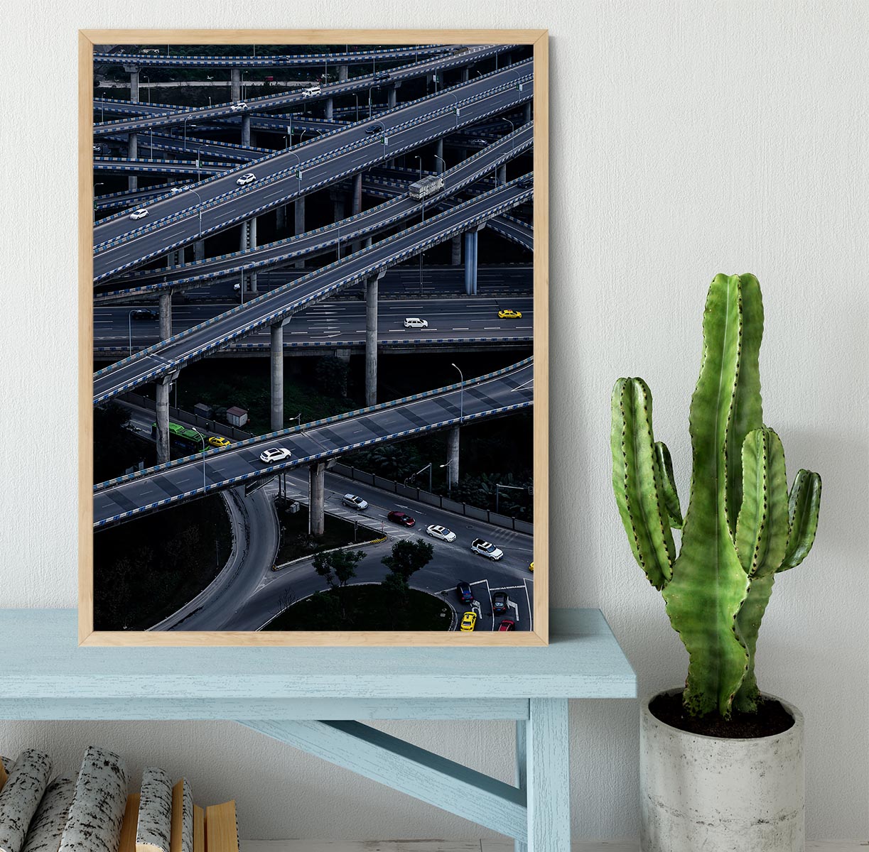 Overlapping Motorway Framed Print - Canvas Art Rocks - 4