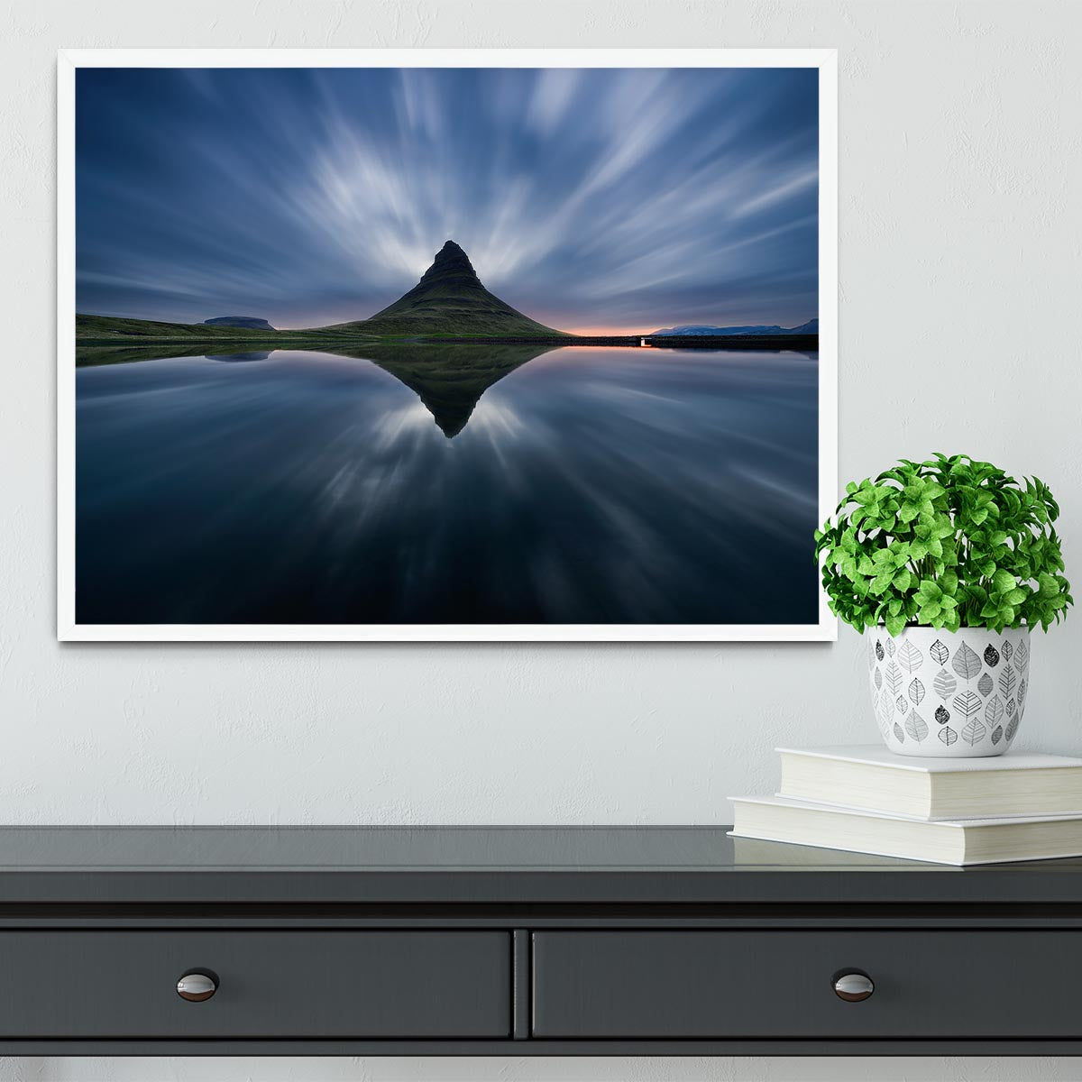 A Night At Kirkjufell Framed Print - Canvas Art Rocks -6