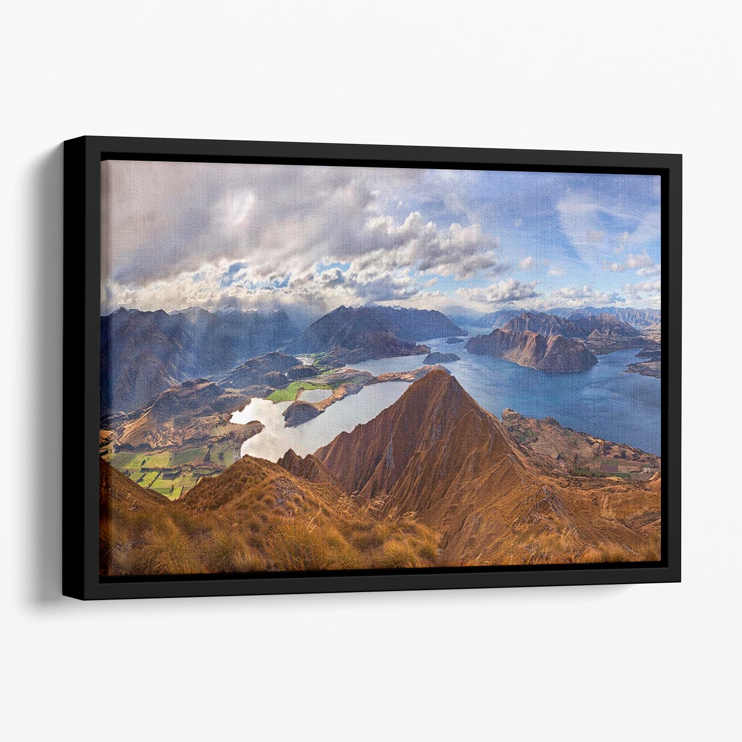 Roy's Peak Floating Framed Canvas - Canvas Art Rocks - 1