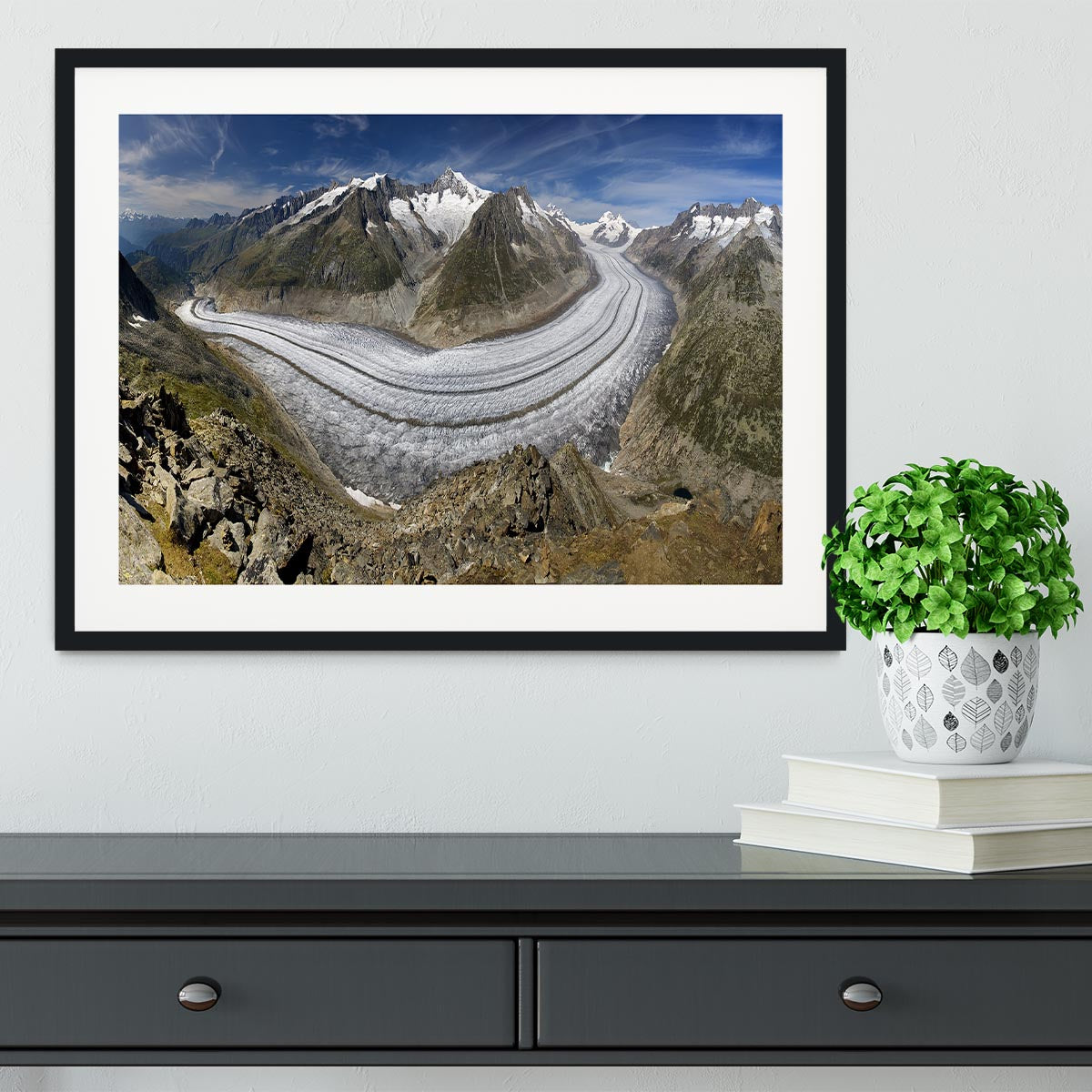 Aletschgletscher Framed Print - Canvas Art Rocks - 1