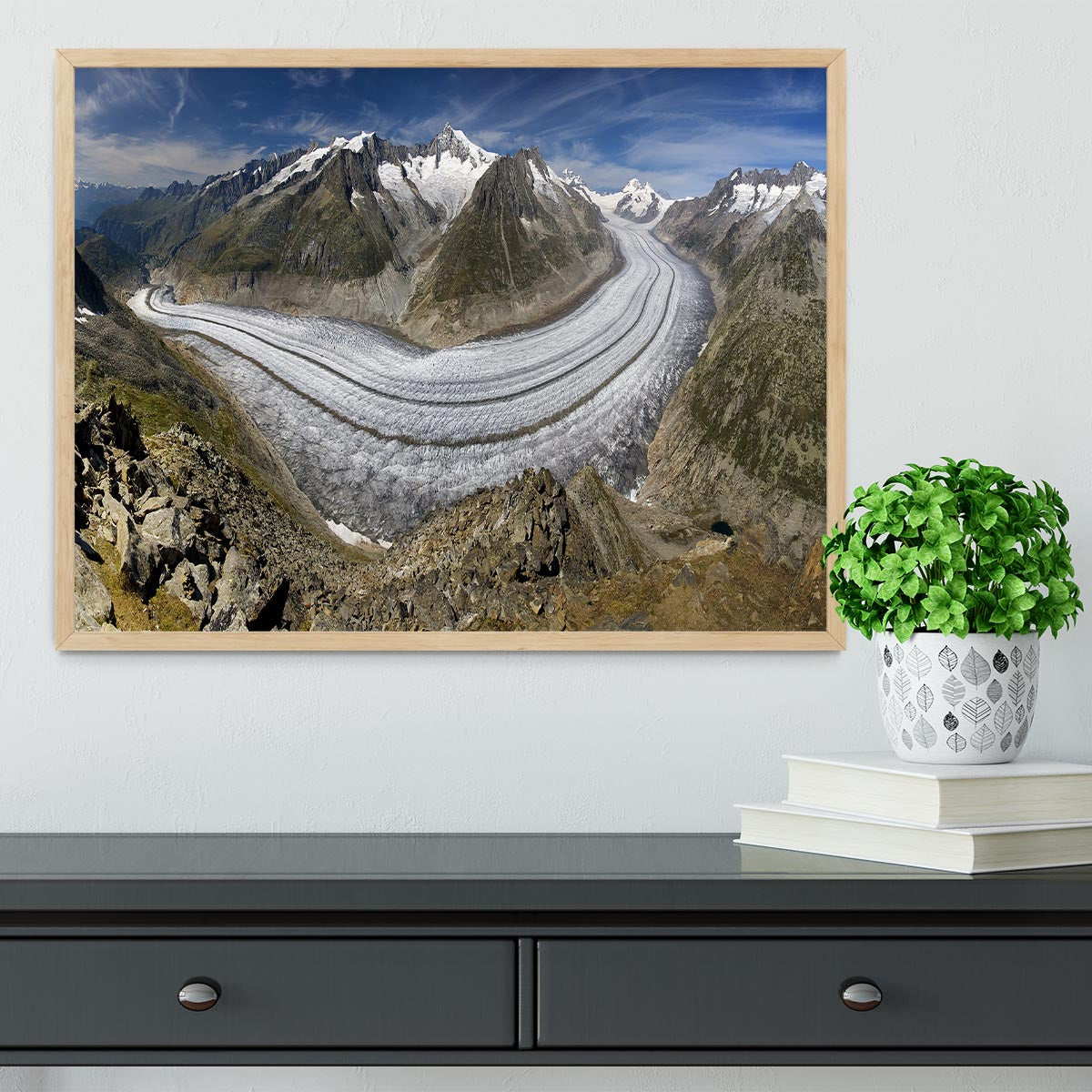 Aletschgletscher Framed Print - Canvas Art Rocks - 4