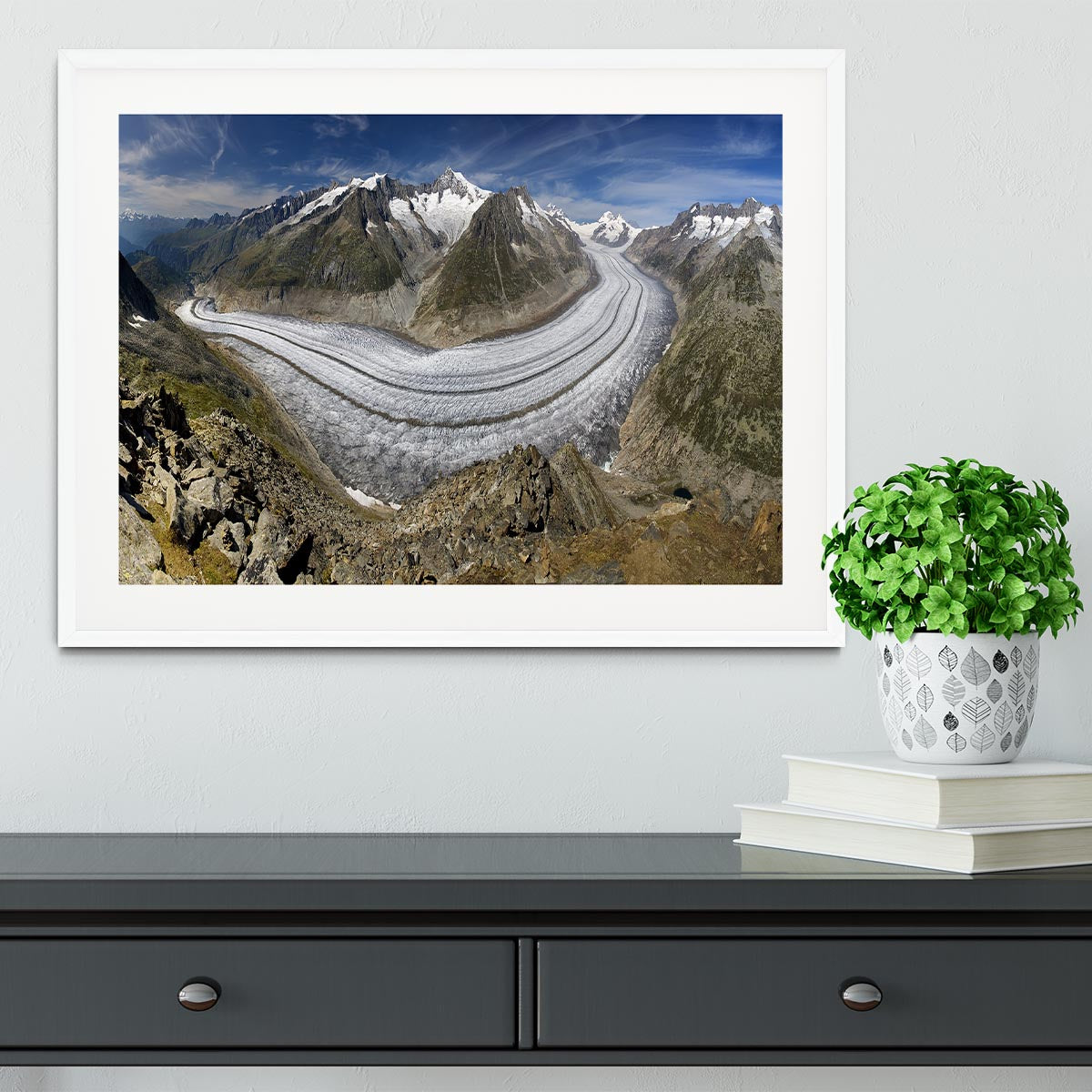 Aletschgletscher Framed Print - Canvas Art Rocks - 5