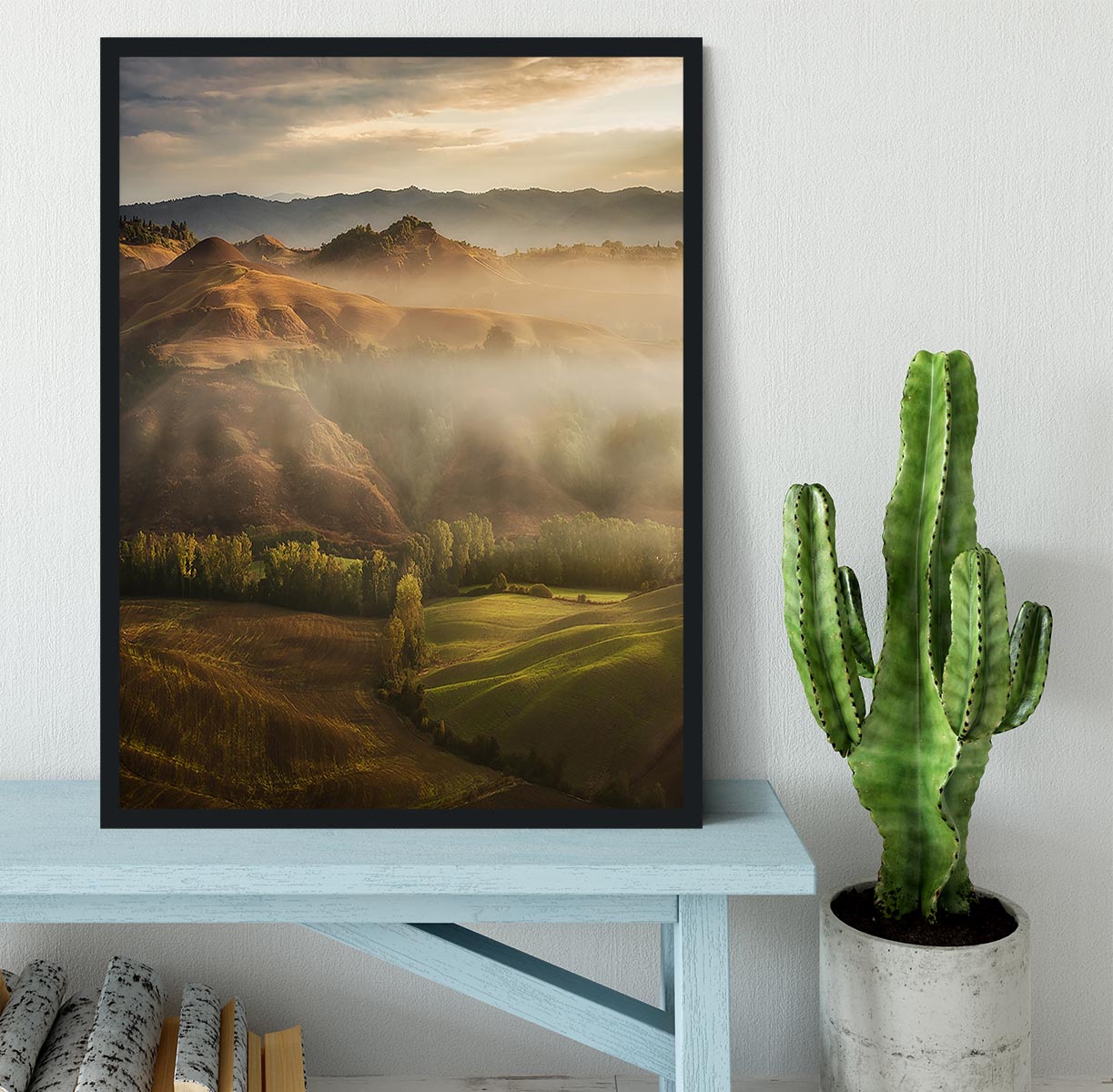 Mystical Waving Fields Tuscany Framed Print - Canvas Art Rocks - 2