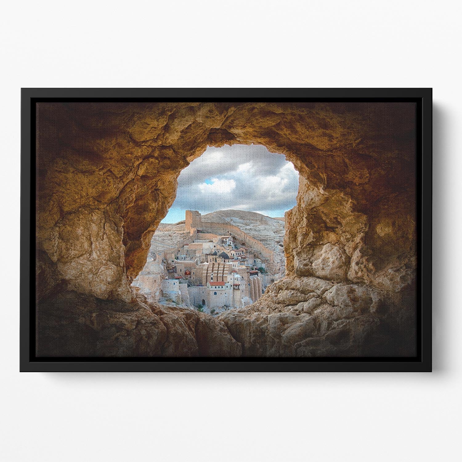 A Hole In The Wall Floating Framed Canvas - Canvas Art Rocks - 2