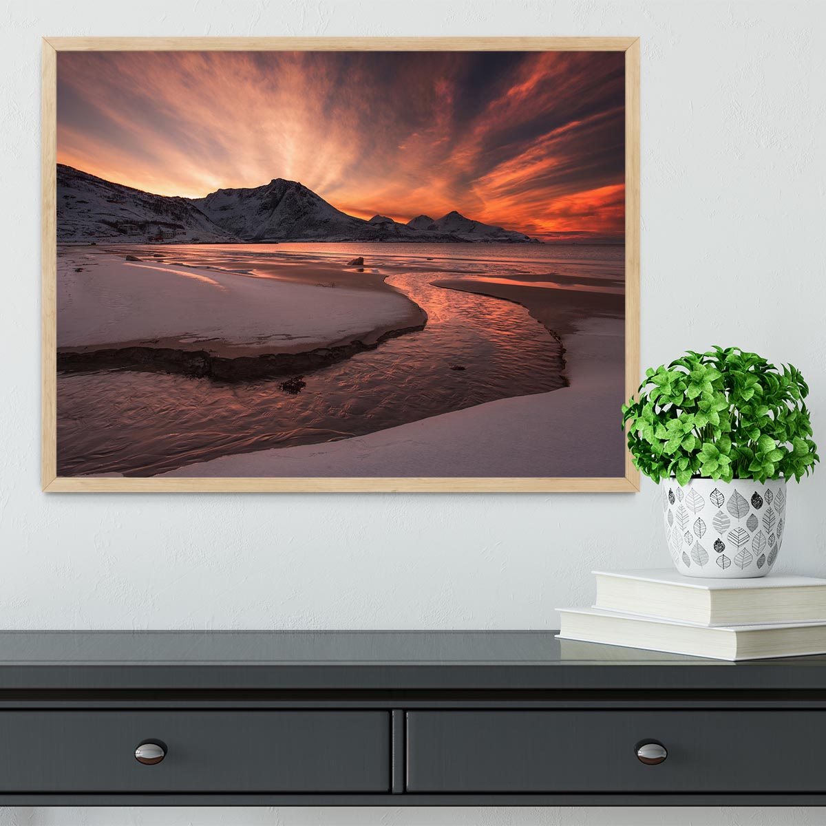 Golden Sunset Framed Print - Canvas Art Rocks - 4