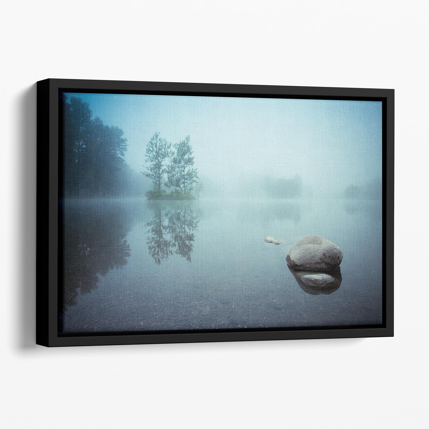 Laguna Morning Floating Framed Canvas - Canvas Art Rocks - 1