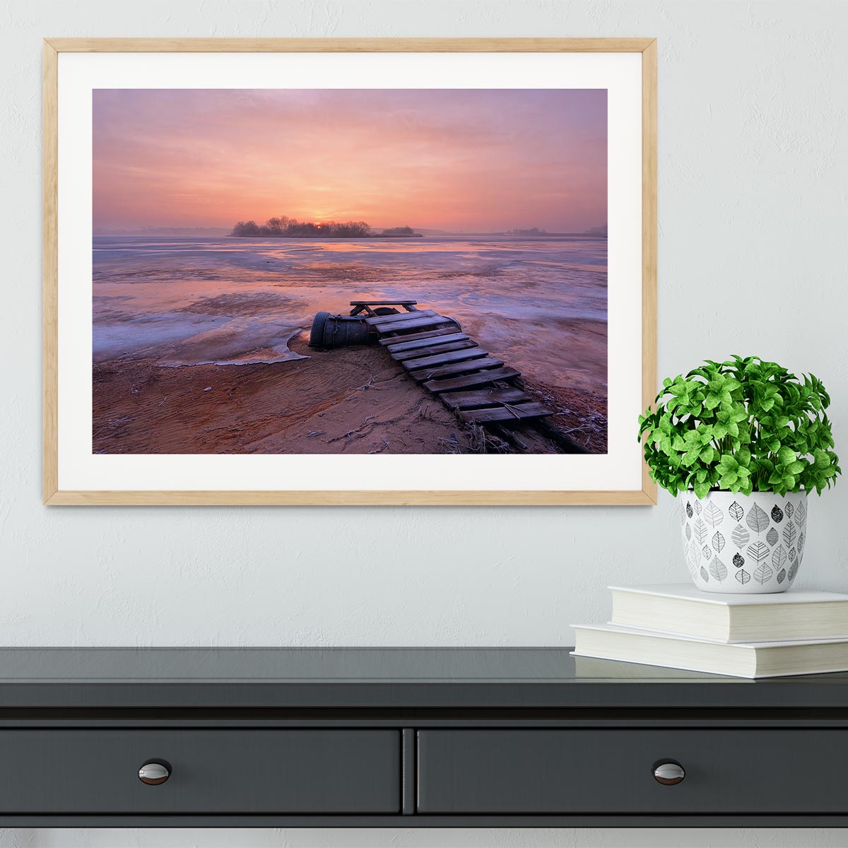 Cold Morning Framed Print - Canvas Art Rocks - 3